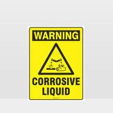 Custom Signs Outdoor Metal,Warning Corrosive Liquid Sign